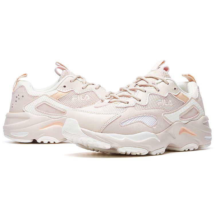 Fila Tracer Fabric Trendy Retro Casual Non-Slip Breathable Low-Top Dad Shoes Women Sneakers Nude-Pink F12W021116FLS