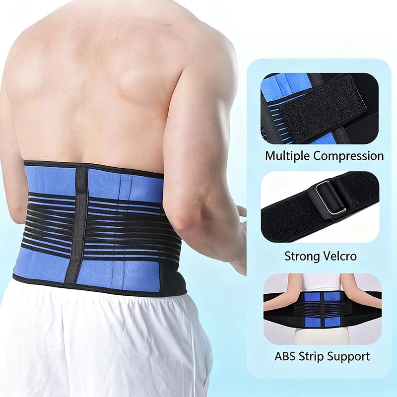 Adjustable Deluxe Neoprene Double Pull Lumbar Lower Back Support Brace Exercise Belt Pain Relief