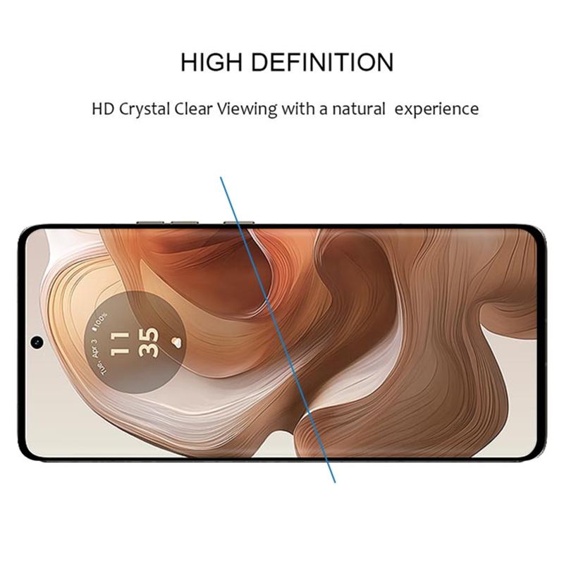 For Motorola Edge 50 Ultra 5G/Moto X50 Ultra 5G Full Coverage Screen Protector 3D Curved Edge Tempered Glass Film Side Glue
