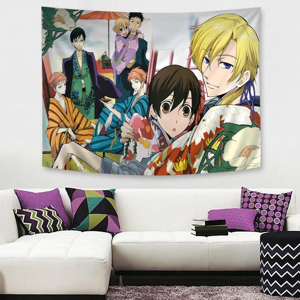 

Anime Ouran High School Host Club Anime Tapestry Indian Buddha Wall Decoration Witchcraft Bohemian Hippie Wall Hanging Sheets 74x94cm(29x37in)