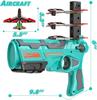 Beliebte Schaumstoff-Ausstoß-Flugzeugspielzeugpistole, Kinder-Flugspielzeug für draußen, Pistole, rollendes Flugzeugmodell, Outdoor-Spielzeug