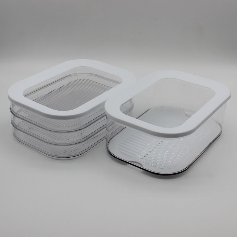 Refrigerated Crisper with Lid Leakproof Meat Container for Fridge Transparent Frozen Roast Meat Storage Box Kitchen Accessories