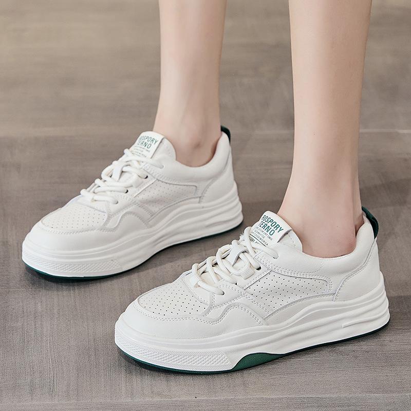 Leder kleine weiße Schuhe Damenschuhe Fahren weiche Sohle Koreanische Version von Sport und Freizeit vielseitig Leder Tide Marke flache Grundplatte Schuhe