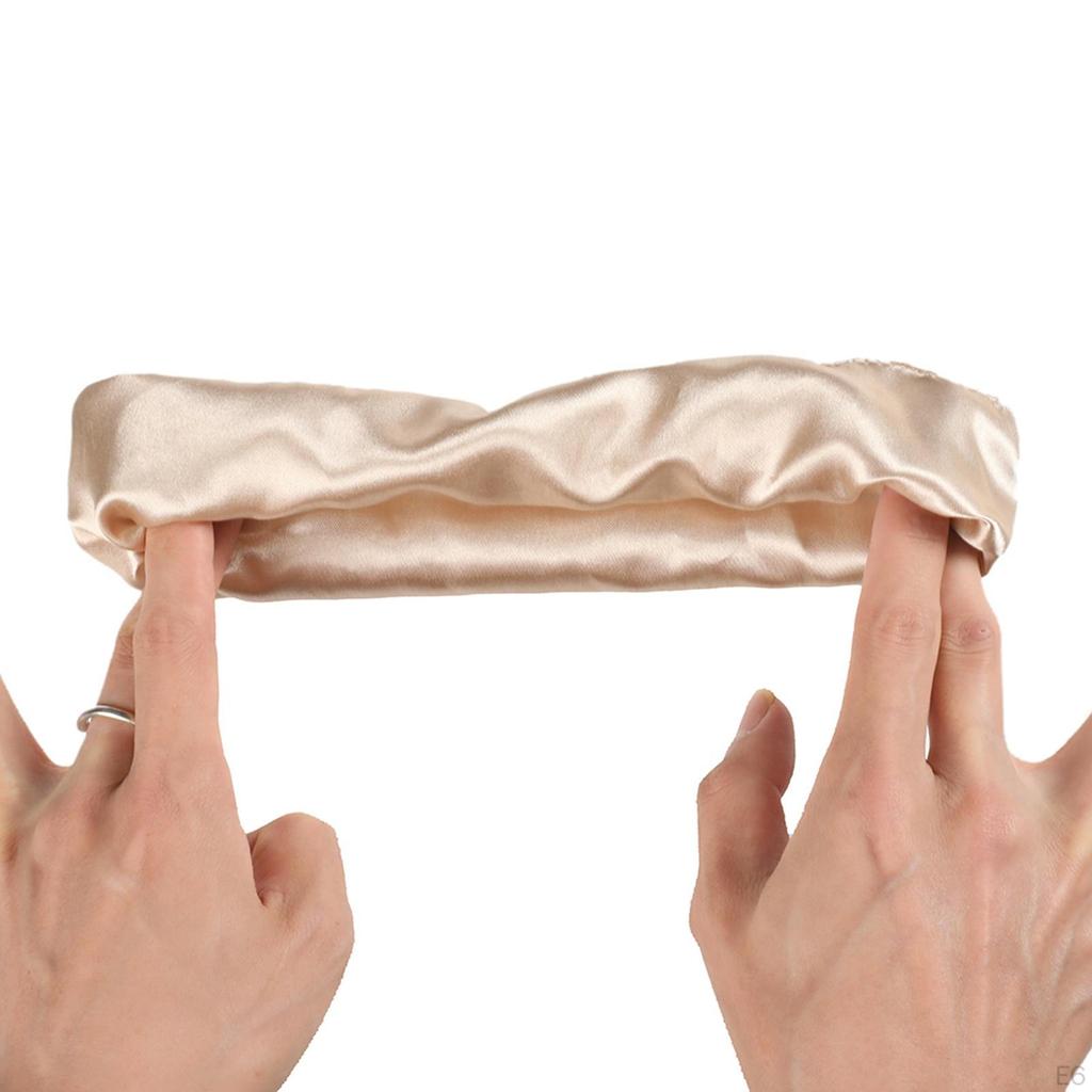 Lange Satin-Badekappe, bequem, seidig, für lockiges Haar