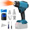 Cordless Heat Compatible with Makita Airflow Temperature 300 Air 7 Fast Heat DIY Work Gun, Compact, Rechargeable, 18V, 6-Level Adjustment, 30-550°C