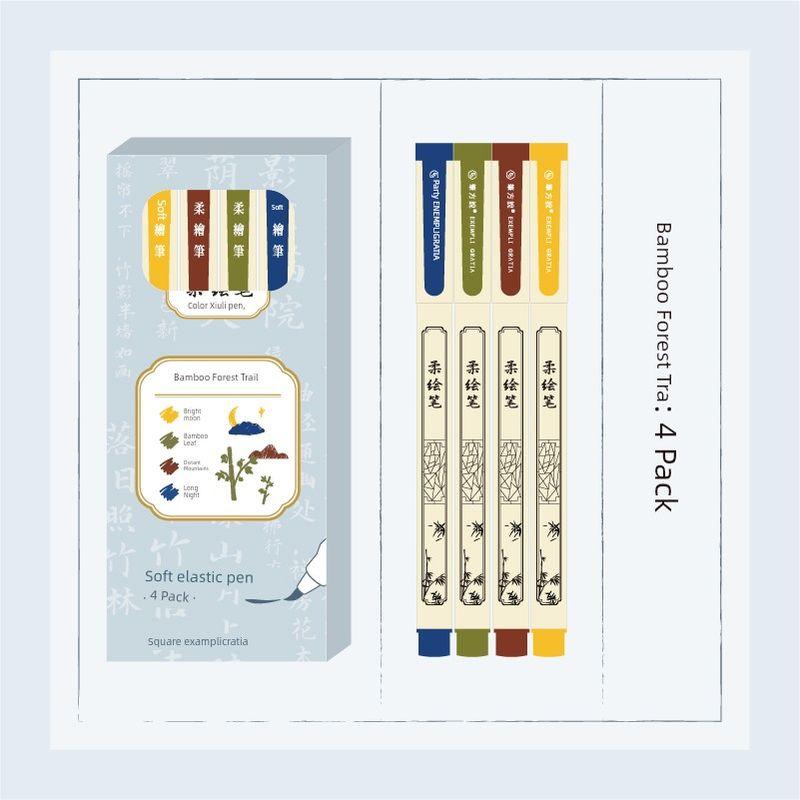 

Три класса Ручка Вторая Квадратная Говорящая Ручка Тип Пишущая Кисть Мягкая Головка Ручка для Обводки Линий Обводка Каллиграфия Письмо Цвет Ручной Аккаунт Каллиграфическая Ручка K Soft Pen-Bamboo Forest Trail