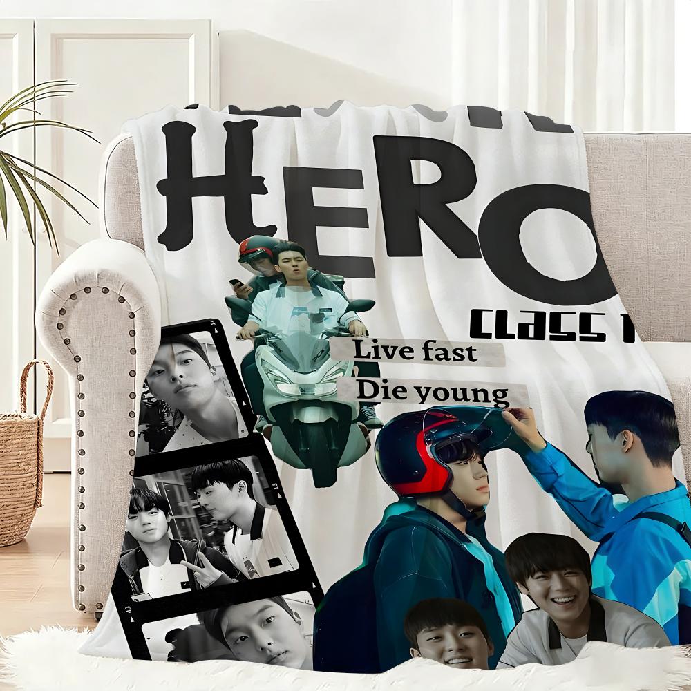 Korean drama Weak Hero Class 2 Throw Lightweight 240g Flannel Blanket Soft Skin-friendly for Summer Cooling 75x90cm
