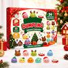 Cute Dumpling Advent Calendar , 24 Days Christmas Countdown Surprise Toys, Kawaii Stress Relief Toys, Holiday Gift