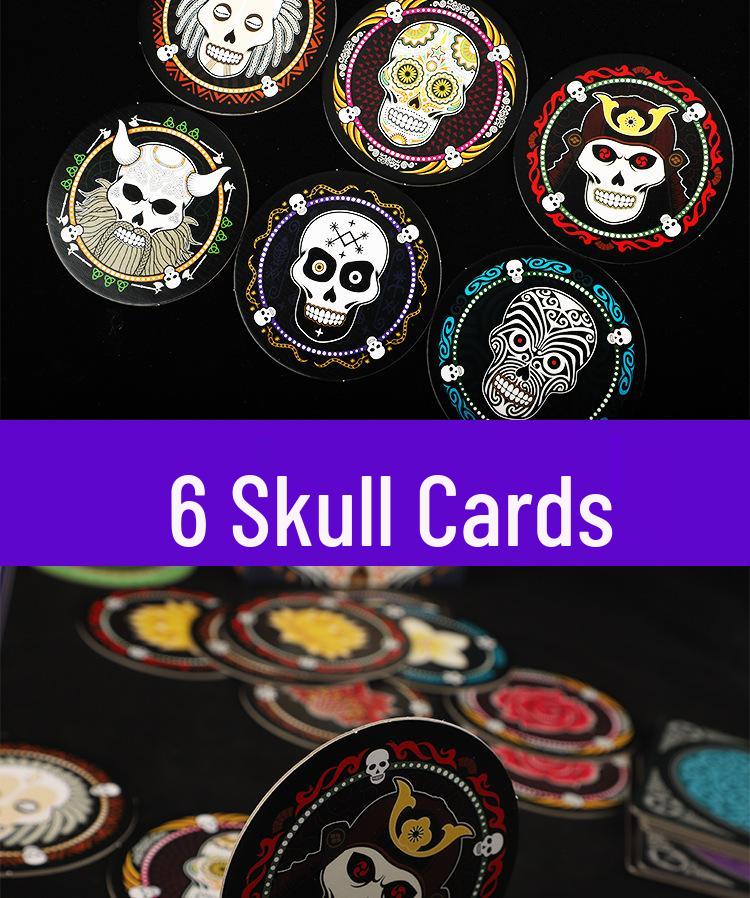 Rose und Schädel: Yarn Bluff Strategie-Brettspiel für Erwachsene