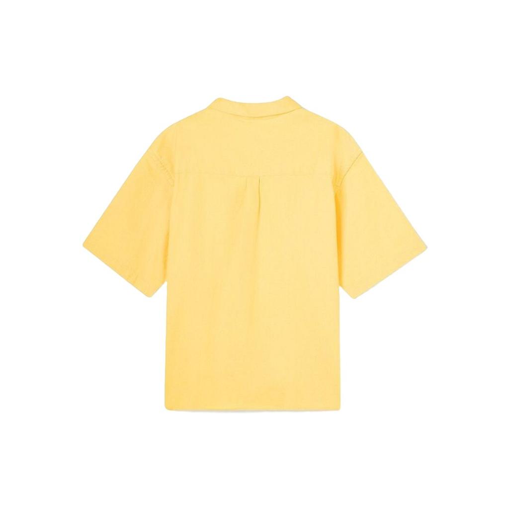 Levis Ss22 Fresh Series Solid Color Casual Denim Short Sleeve Shirt Men shirts Yellow A1921-0006