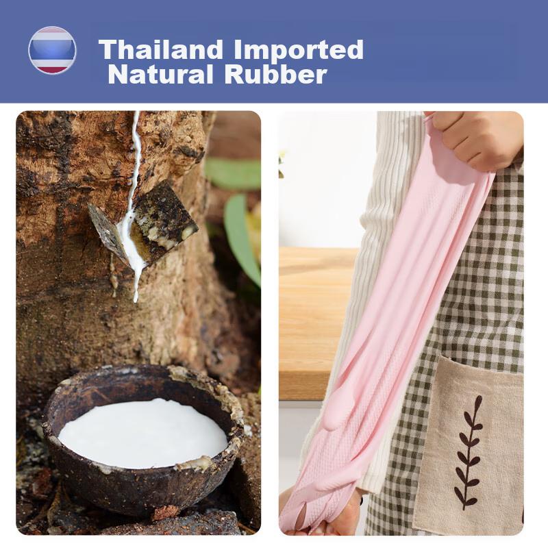 Yunlei Household Gloves, Rubber Medium Size, 1 Pair, for Washing Dishes And Clothes, Rubber Kitchen Cleaning Gloves, Thickened Durable Cleaning Gloves