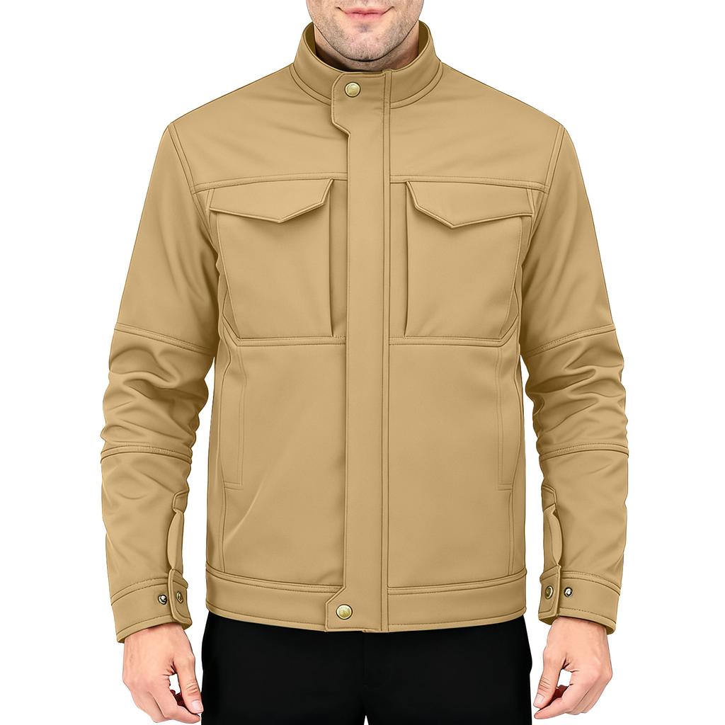 Men's Winter Solid Color Jackets Men's Fashion Trend Jackets Breathable Windproof Jackets Outdoor Sports Jackets