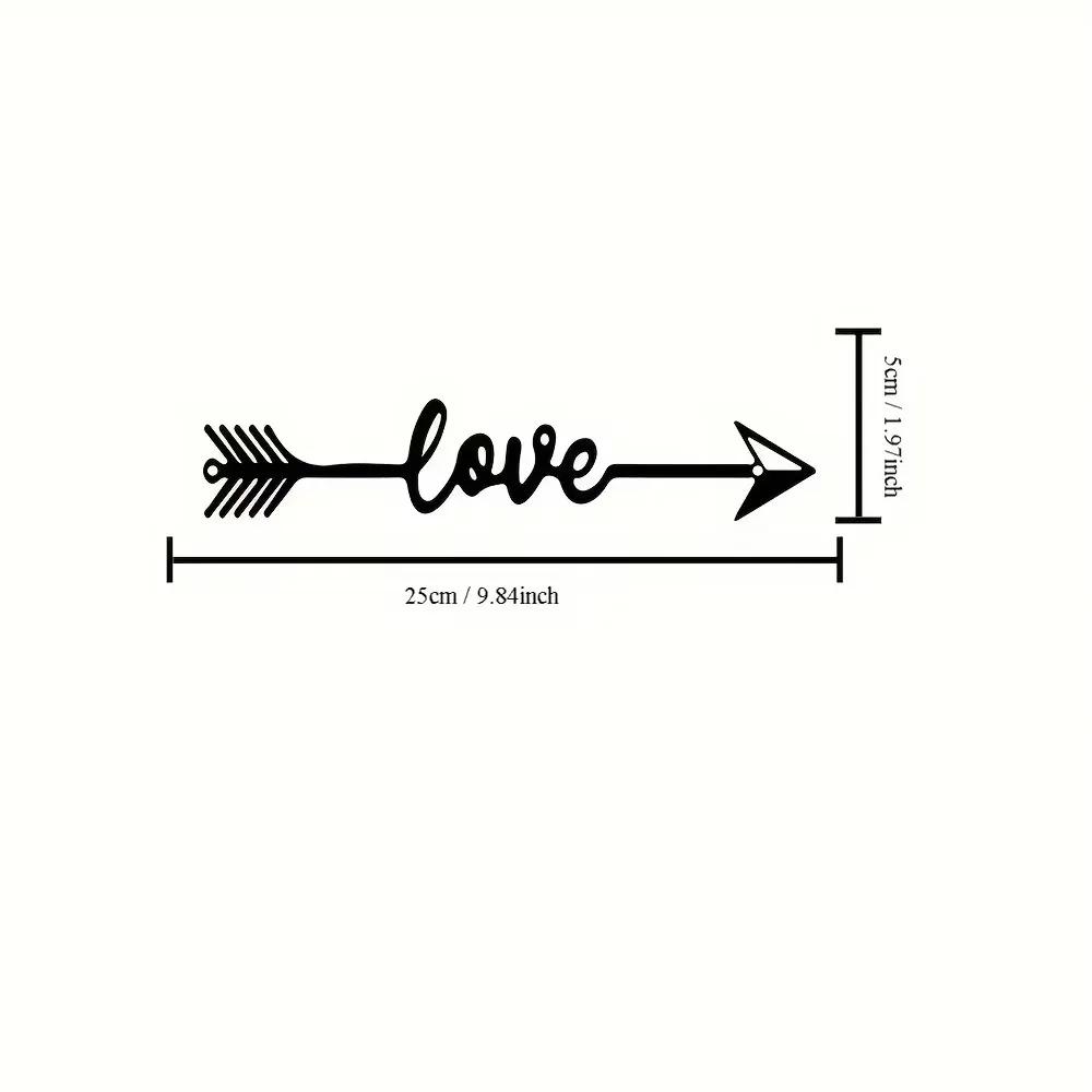 Stunning 1pc Love Metal Wall Art Decor! Fun Animal Decor for Home. Cupid's Arrow.living Room, Bathroom. Wall Decoration.