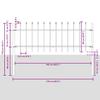 Garden Fence Panel Set 5 Pcs Gray 8.5 X 0.6 M Powder Coated Steel