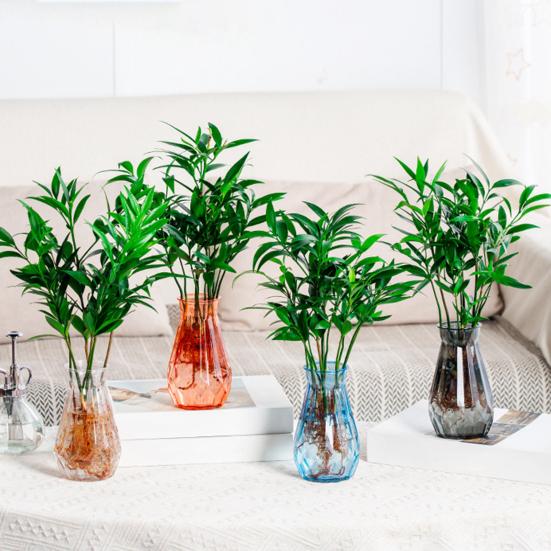Modern Plastic Bud Vase Transparent Decorative Vase Flower Holder Centerpiece Vase for Home Wedding Birthday Parties Decor
