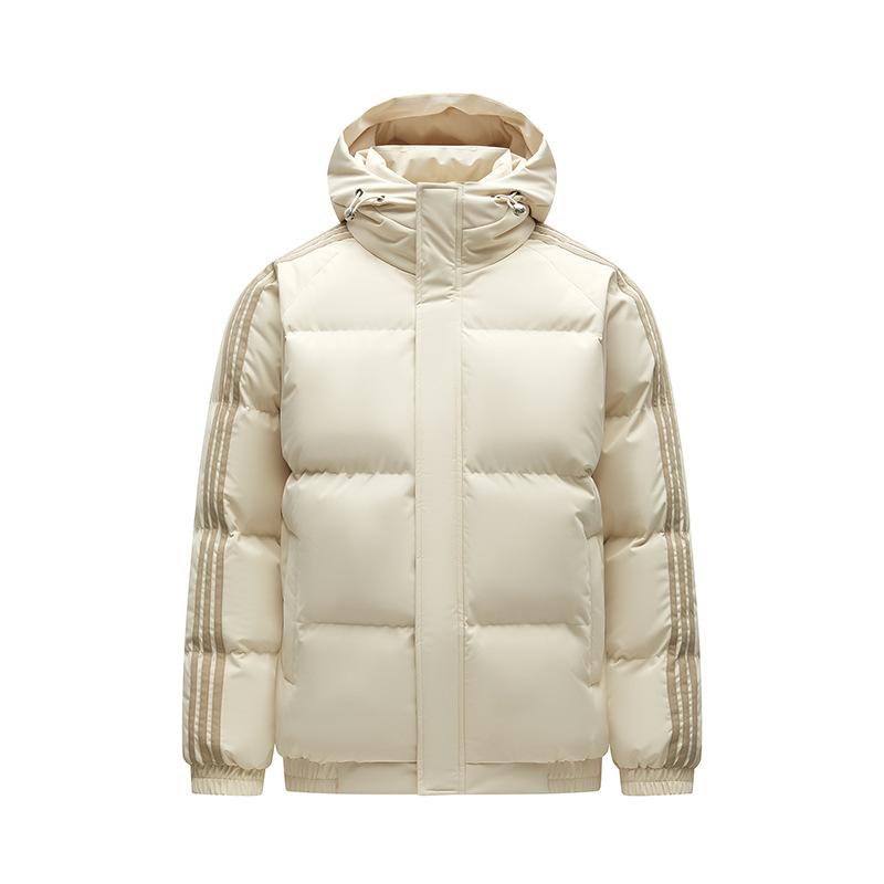 

Зима 2025, новые утепленные хлопковые куртки с капюшоном на трех планках, парные пальто, однотонные хлопковые куртки 4XL абрикосовый