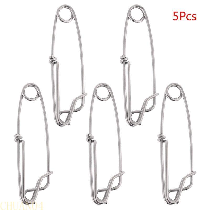 5Pcs/Pack Stainless Steel Snap Swivel Longline Fishing Connectors Branch Hanger Tuna Snap Clips for Line Connectors