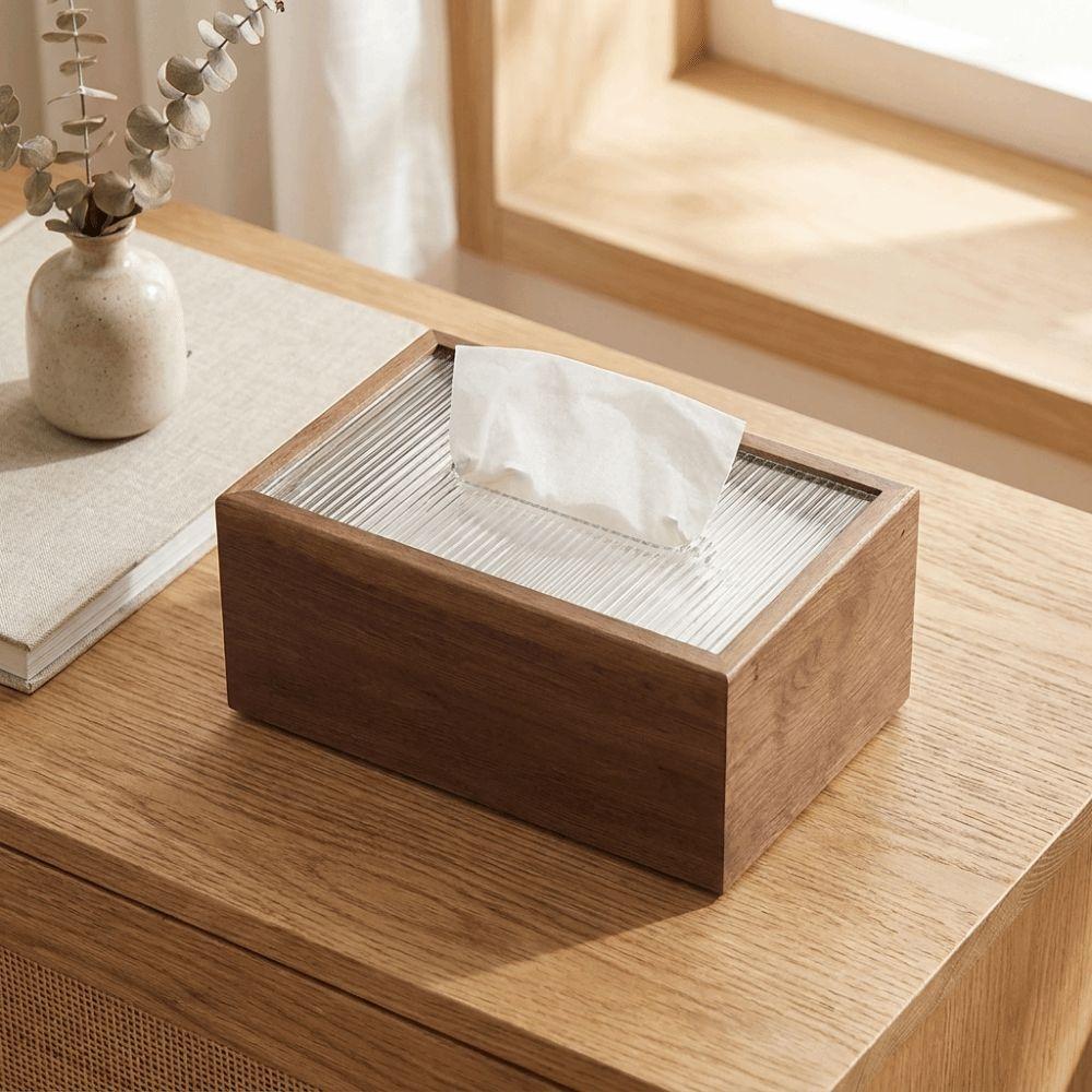 Minimalist Wood Napkin Box Elegant High-end Quality Tissue Box Decorative Creative Paper Box Hotel Use