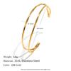 MamacitaSlay 316L Stainless Steel Wave Shaped Cuff Bracelet 18K Gold Plated Waterproof Wrist Jewelry Women's Creative Bracelet