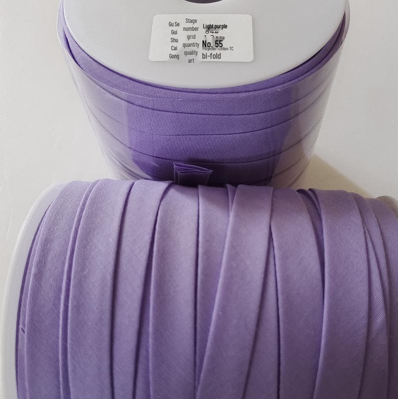 Red Double Fold Bias Binding Tape - No-Iron Polyester Cotton for DIY Cheongsam, 1.2" Width