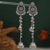 Retro Diamond-Encrusted Bell Long Fringed Flower Earrings, Bohemian Ethnic Style Fashion Design Earrings Women