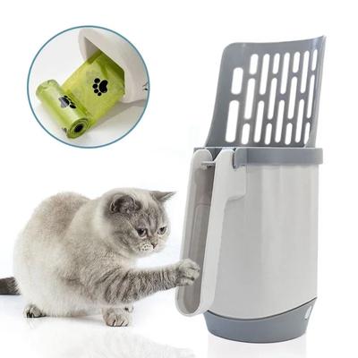 Kedi kumu kürek kepçesi dolum çantası ile Pet filtre için temiz tuvalet çöp seçici kedi malzemeleri kedi kum kabı kendi kendini temizleyen
