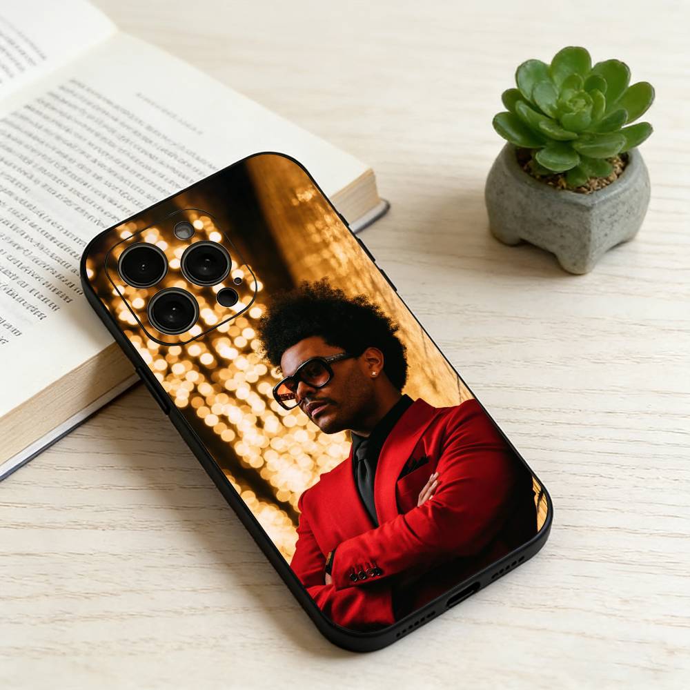 T-The Weeknd  Phone Case For iPhone 17,16,15,14,13,12,11 Plus,Pro Max,XS,Soft Silicone Black Cover