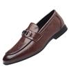 Doudou shoes men's soft leather 2025 new breathable British fashion versatile foot business leather shoes