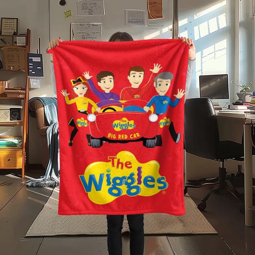 1 Stück The Wiggles Druck Flanelldecke, Hohe Qualität, Bequem für alle Jahreszeiten, Heimdekoration, Wärme und Komfort, Perfekt für Weihnachtsgeschenke217