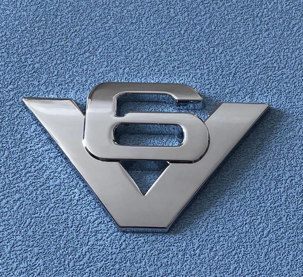 

1X 3D Metal Car Styling V6 V8 Displacement logo Fender trunk Rear Decal Emblem Badge Sticker