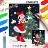 Christmas Minnie Oil Painting Hand Painting Art Kit Coloring Painting Handmade Diy Home Decoration Gift