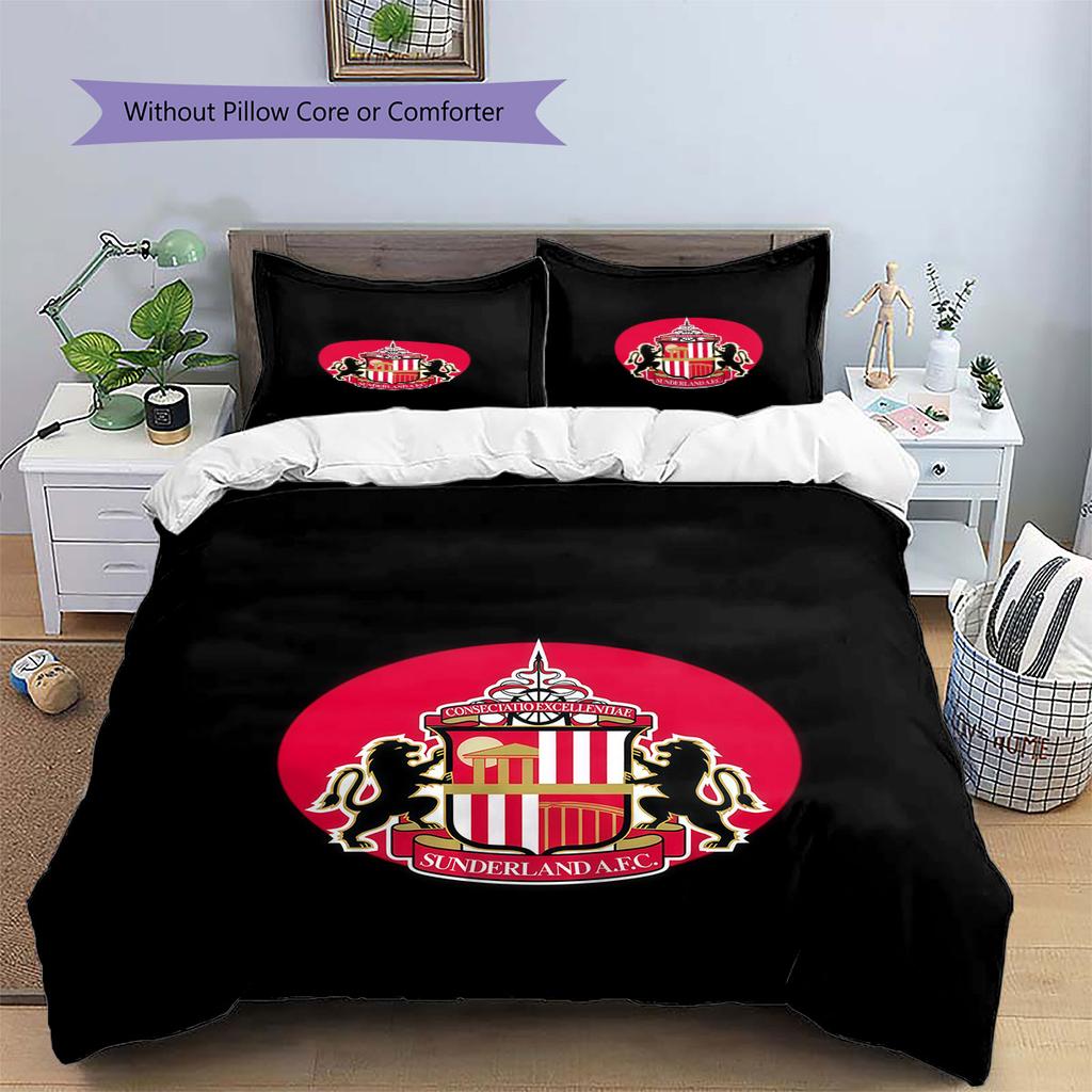 Sunderland A.F Pattern Bedding,Quilt Set Quilt Cover Pillowcase Home Birthday Gift(1 * Duvet Cover + 2 * Pillowcase, Without Core)