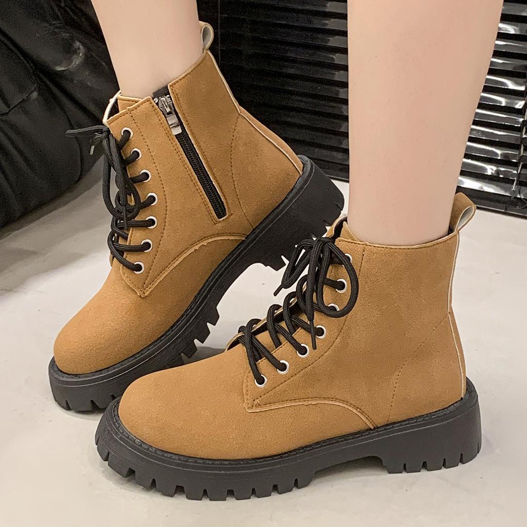 Winter Round Toe Sexy Comfortable Anti Slip Casual Knight Boots Fashionable New Thick Soled Midsole Short Boots for Women