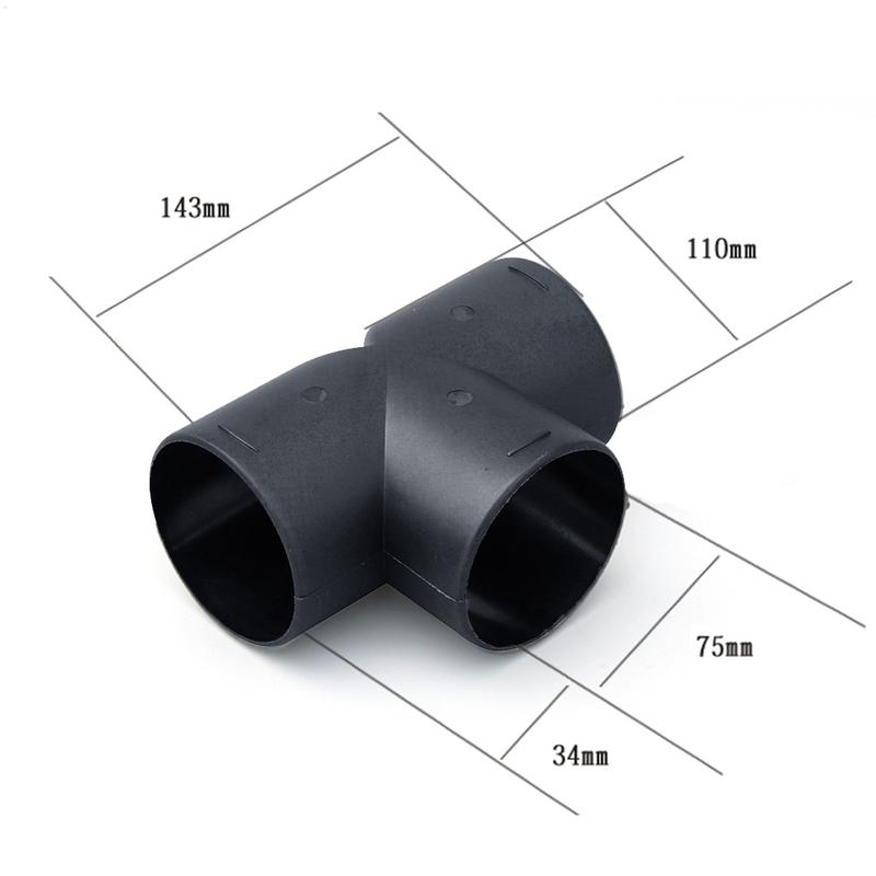 60mm/75mm Air Vent Ducting T Piece Elbow Pipe Outlet Exhaust Joiner Connector For Webasto E berspaecher Diesel Parking Heater