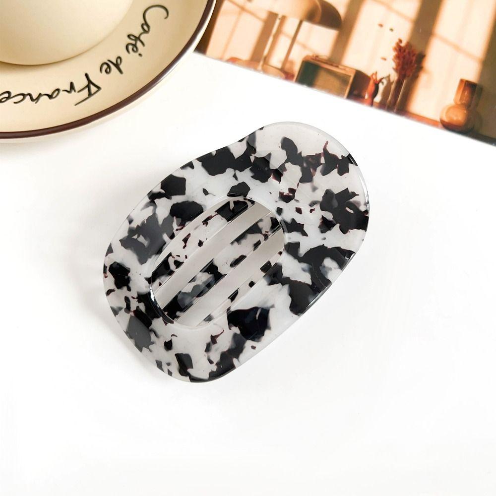 Hair Accessories Leopard Hair Claw Elliptic Shape Acetate Barrettes Acetic Acid Hair Clip  Women