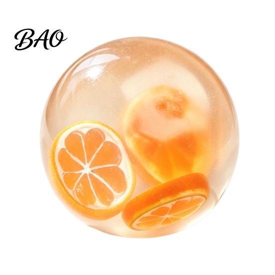 Portable Stress Relievers Shapeable Pearlescent Ball Fidget Toy, Anxiety Relief Clear Squeeze Fake Fruit Inside Toy for Kids Adults Hand Therapy Balls