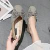 Damskie Buty 2026 Wiosna Nowa Moda Wygodne Miękka Podeszwa Węzeł Kwadratowy Nosek Baleriny Lekkie Cykiny Damskie Codzienne Mokasyny