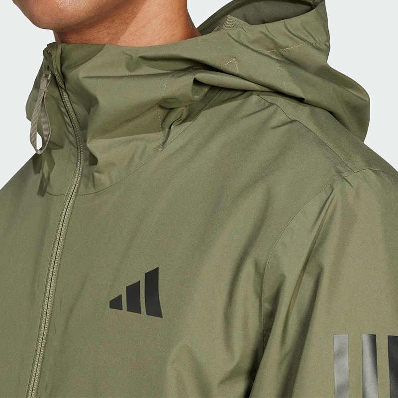 Adidas Ess 3S R.R Jacke Gestreift Sport Fitness Kapuzenpullover Langarm Herrenjacke Grün JD1044