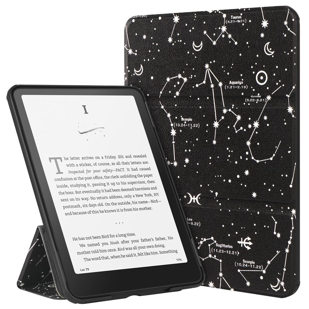 For Auto Wake/Sleep Case Tri-fold Shockproof e-Reader Cover Leather Wear Resistant for Kindle Paperwhite 12th Gen 2025 (7 inch)