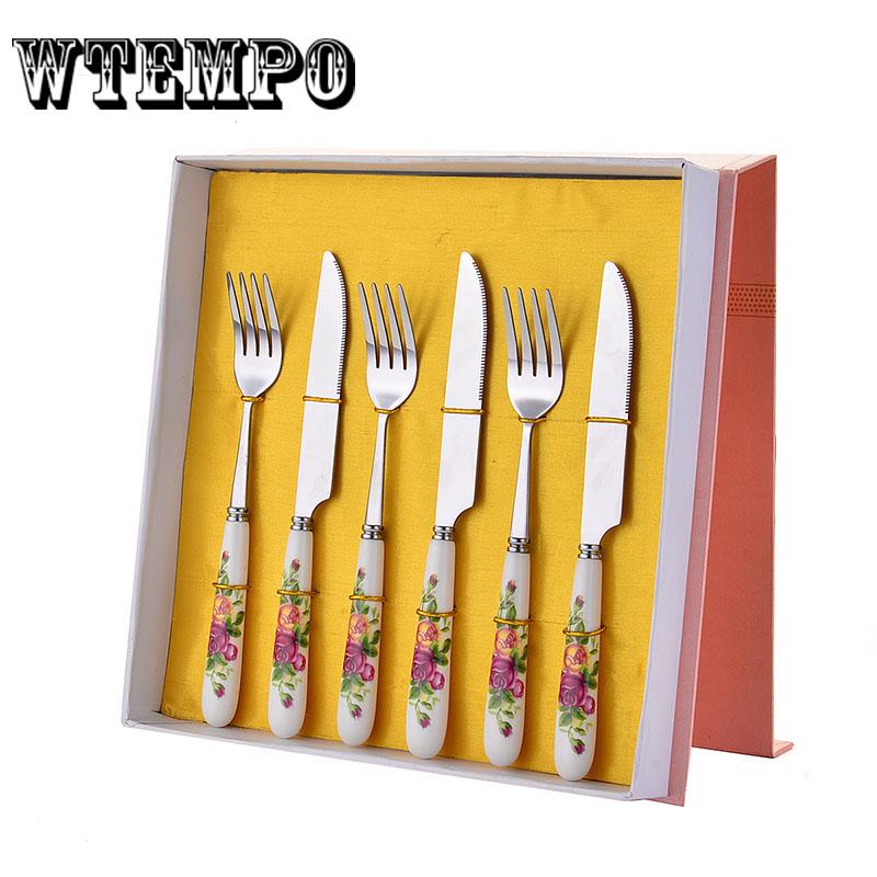 Geschirr-Set aus Edelstahl, tragbares Western-Geschirrset für den Außenbereich mit Box