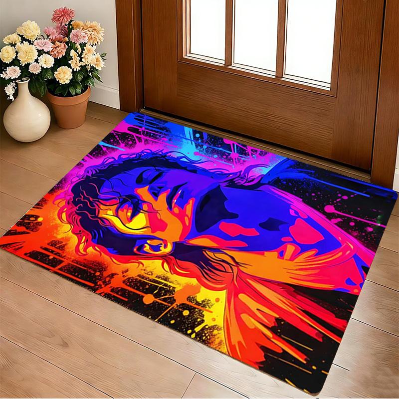 Michael Jackson Living Room Nonslip Area Rug Soft Carpet For Bedroom Gameoom Playroom Sofa Office Home Decor Doormat
