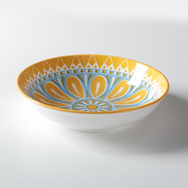 Богемная маленькая круглая керамическая тарелка для закусок - Японская пепельница Креативная посуда