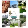 Hanging Metal Bird Feeder Weather-proof Outdoor Garden Patio Yard Hanging Bird Bath Watering Bowl Feeding Device with Detachable Chain