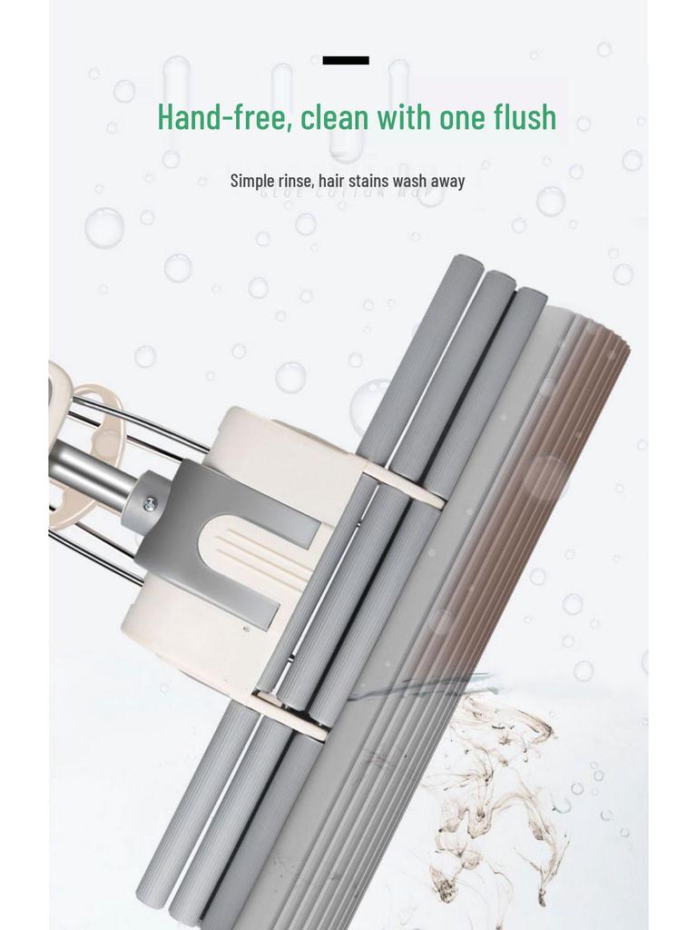 2025 Hands-Free Large Stainless Steel PVA Absorbing Floor Mop