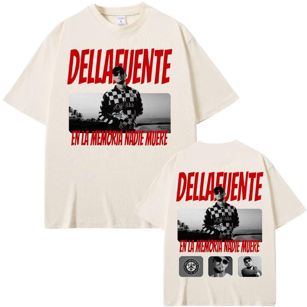

Dellafuente В Памяти Никто Не Умирает Мерч Футболки Мужские Женские Хип-Хоп Панк Уличная Футболка Летние Топы 100% Хлопковые Футболки 4XL