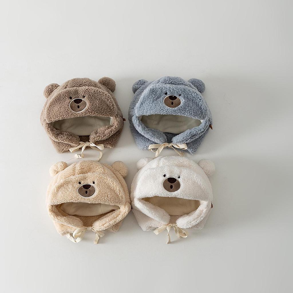 Super Niedliche Baby Bären Pullover Mütze mit Ohrenschutz für Jungen und Mädchen - Herbst/Winter Wärme
