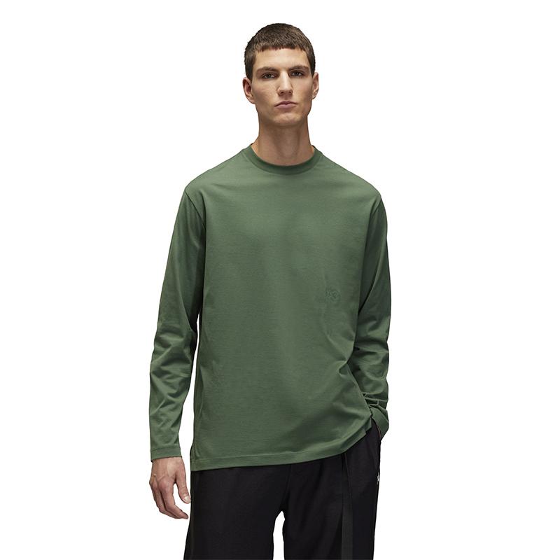 

Y-3 Long Sleeve Tee Unisex Tops Olive-Green JM7829 S
