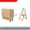 Zhigong Solid Wood Folding Dining Table and Chair Set for Apartments - Multifunctional, Movable Home Furniture