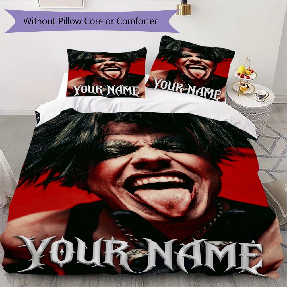 Custom Name YUNGBLUD Bedding,Quilt Set Quilt Cover Pillowcase Home Birthday Gift(1 * Duvet Cover + 2 * Pillowcase, Without Core)_xia