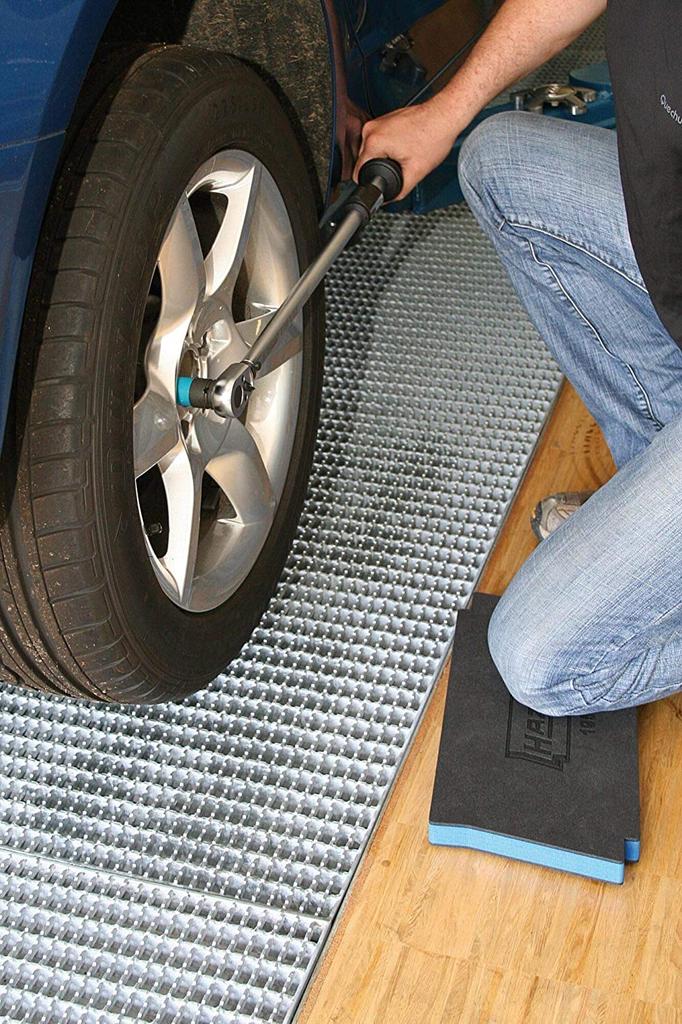 HAZET Knee Pad, Gray/Blue, 450 x 210 x 30mm, Non-Absorbent Foam, Wipeable [Officially Imported from Japan] 195-1